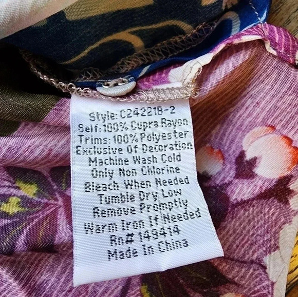 Johnny Was Vera Multi Color Patchwork Tunic size XXSmall New Boho - Picture 12 of 13